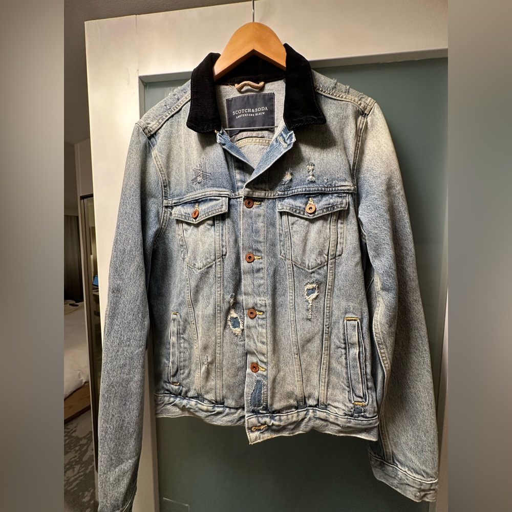 Scotch & Soda distressed trucker jacket jean jacket